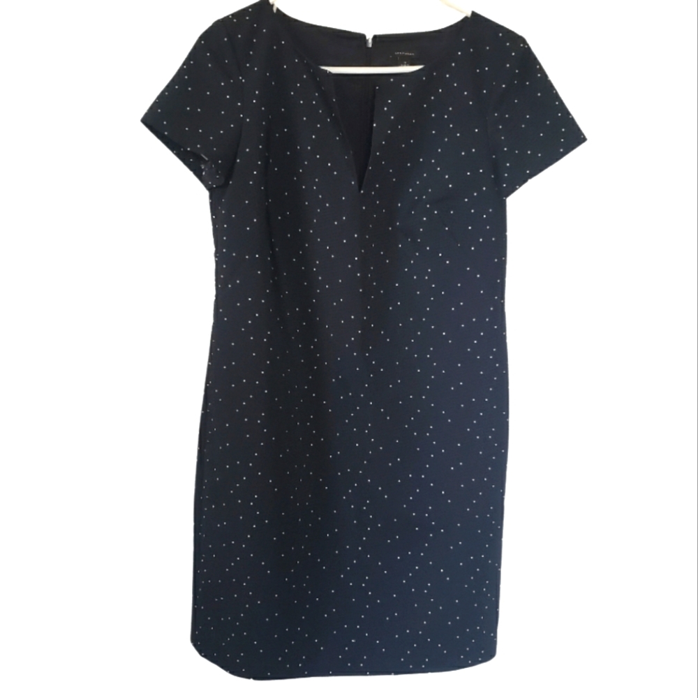 Ann Taylor Navy Polka Dot Mini Dress 🤍💙 perfect for Spring